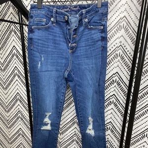 Target high rise skinny jeans distressed